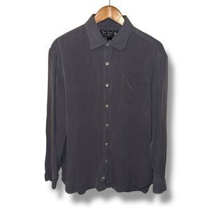 Nat Nast Gray Casual Button Down Shirt with Classic Collar